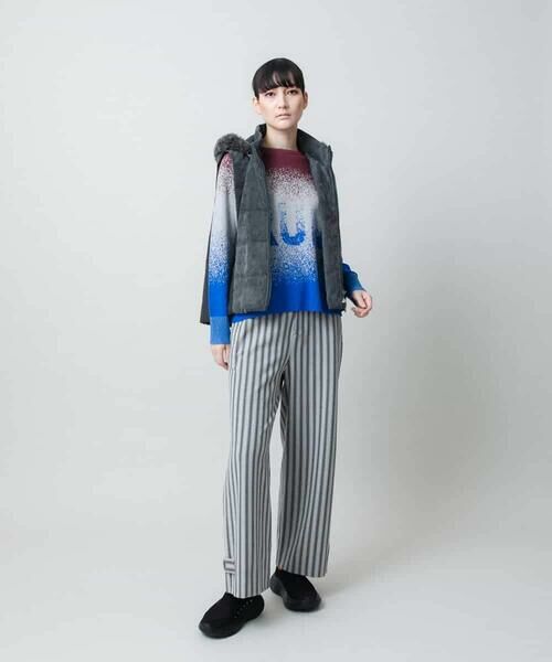 HIROKO KOSHINO / ヒロココシノ その他パンツ | 裾ボタンストライプイージーパンツ/洗える | 詳細11