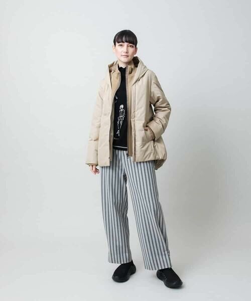 HIROKO KOSHINO / ヒロココシノ その他パンツ | 裾ボタンストライプイージーパンツ/洗える | 詳細12