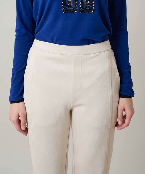 HIROKO KOSHINO / ヒロココシノ チノ・ワークパンツ | スエードライクシルエットパンツ/洗える | 詳細3