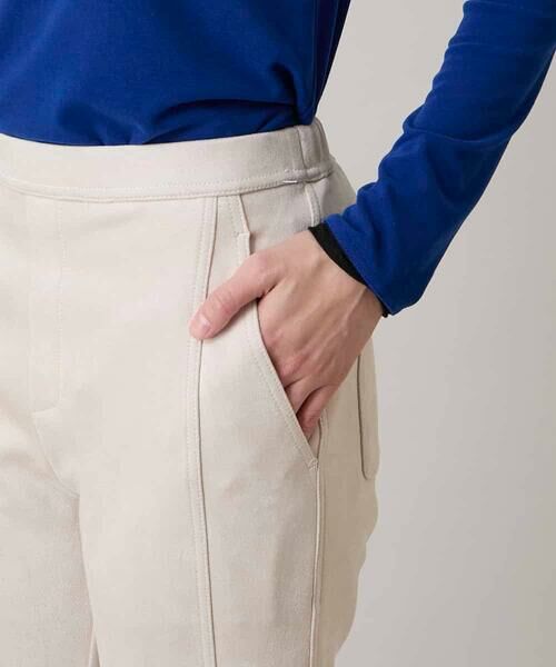 HIROKO KOSHINO / ヒロココシノ チノ・ワークパンツ | スエードライクシルエットパンツ/洗える | 詳細5