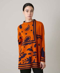 HIROKO KOSHINO / ヒロココシノ チュニック | 幾何ペイズリーボックスシルエットチュニック/日本製/洗える