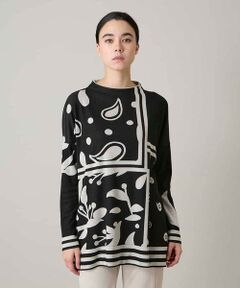HIROKO KOSHINO / ヒロココシノ チュニック | 幾何ペイズリーボックスシルエットチュニック/日本製/洗える