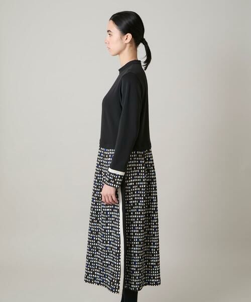 HIROKO KOSHINO / ヒロココシノ ロング・マキシ丈ワンピース | 小付きドット切り替えプリントコンビワンピース/洗える | 詳細2