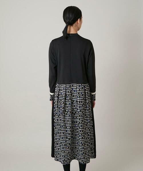 HIROKO KOSHINO / ヒロココシノ ロング・マキシ丈ワンピース | 小付きドット切り替えプリントコンビワンピース/洗える | 詳細3