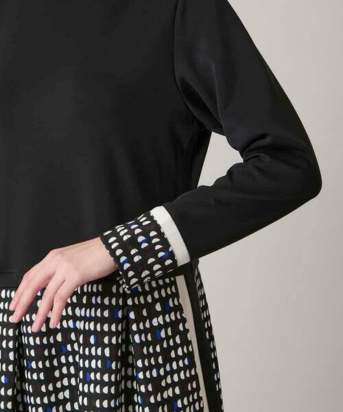 HIROKO KOSHINO / ヒロココシノ ロング・マキシ丈ワンピース | 小付きドット切り替えプリントコンビワンピース/洗える | 詳細6