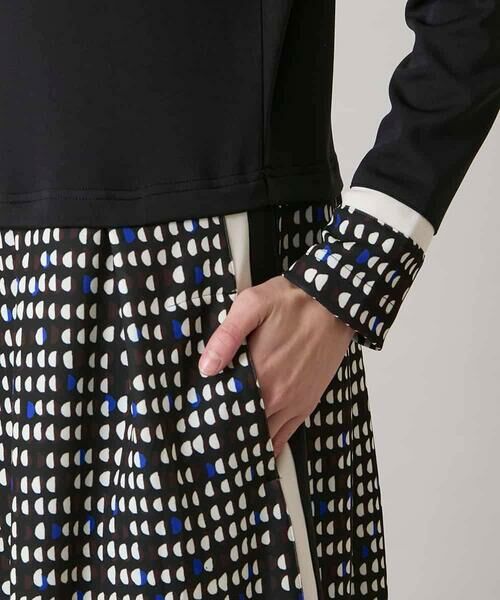 HIROKO KOSHINO / ヒロココシノ ロング・マキシ丈ワンピース | 小付きドット切り替えプリントコンビワンピース/洗える | 詳細7