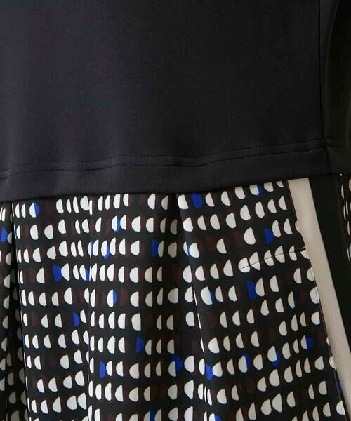 HIROKO KOSHINO / ヒロココシノ ロング・マキシ丈ワンピース | 小付きドット切り替えプリントコンビワンピース/洗える | 詳細9