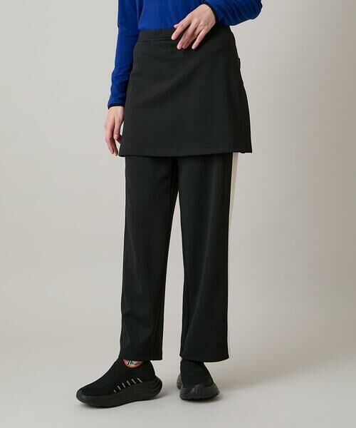 HIROKO KOSHINO / ヒロココシノ その他パンツ | サイドラインレイヤードカバーパンツ/洗える(ブラック)
