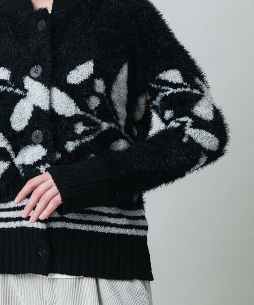 HIROKO KOSHINO / ヒロココシノ カーディガン・ボレロ | ジャガードニットカーディガン/日本製 | 詳細7