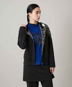 HIROKO KOSHINO / ヒロココシノ パーカー | 小付きドットブロッキングデザインパーカー/洗える