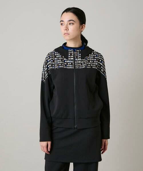 HIROKO KOSHINO / ヒロココシノ パーカー | 小付きドットブロッキングデザインパーカー/洗える | 詳細1