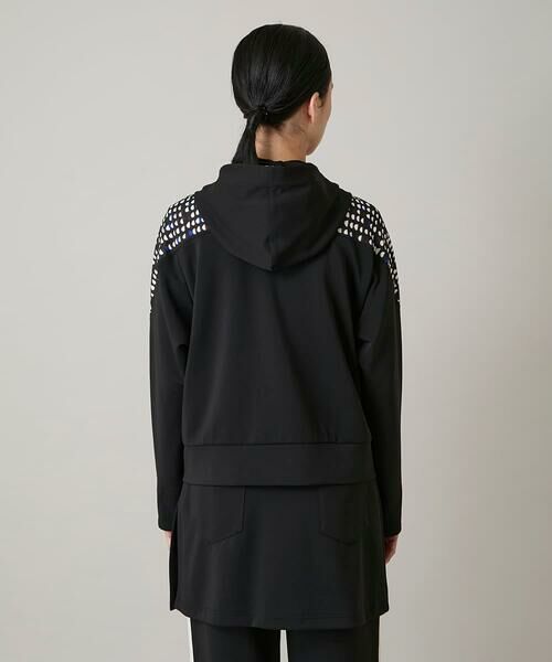 HIROKO KOSHINO / ヒロココシノ パーカー | 小付きドットブロッキングデザインパーカー/洗える | 詳細3