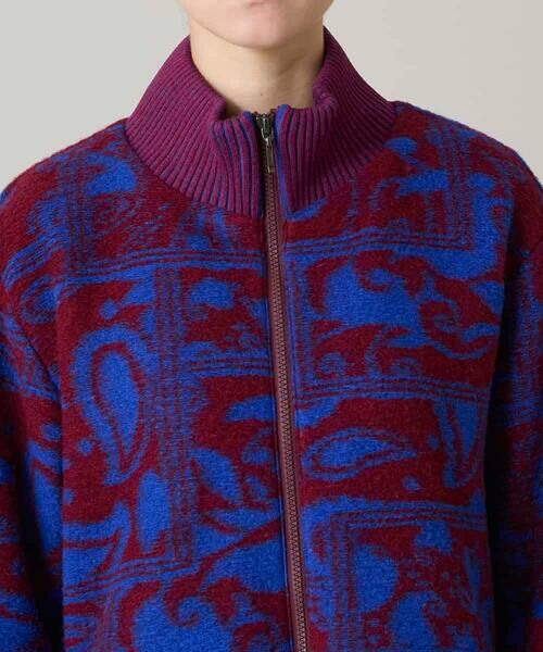 HIROKO KOSHINO / ヒロココシノ その他アウター | 幾何ペイズリージャカードニットコート | 詳細4