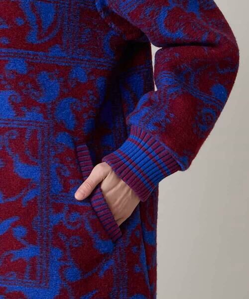 HIROKO KOSHINO / ヒロココシノ その他アウター | 幾何ペイズリージャカードニットコート | 詳細7