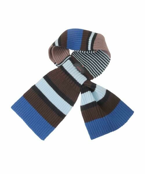 HIROKO KOSHINO / ヒロココシノ マフラー・ショール・スヌード・ストール | ボーダーニットプチマフラー/洗える | 詳細2