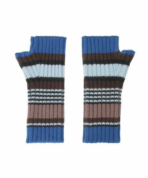 HIROKO KOSHINO / ヒロココシノ 手袋 | ボーダーニットグローブ/洗える | 詳細2