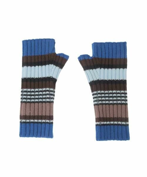 HIROKO KOSHINO / ヒロココシノ 手袋 | ボーダーニットグローブ/洗える | 詳細3