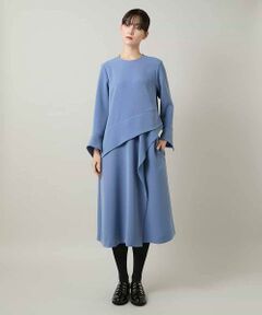 HIROKO KOSHINO / ヒロココシノ ドレス | アシンメトリーカッティングドレス/日本製/洗える