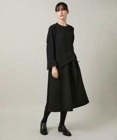 HIROKO KOSHINO / ヒロココシノ ドレス | アシンメトリーカッティングドレス/日本製/洗える
