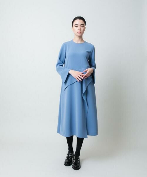 HIROKO KOSHINO / ヒロココシノ ドレス | アシンメトリーカッティングドレス/日本製/洗える | 詳細11