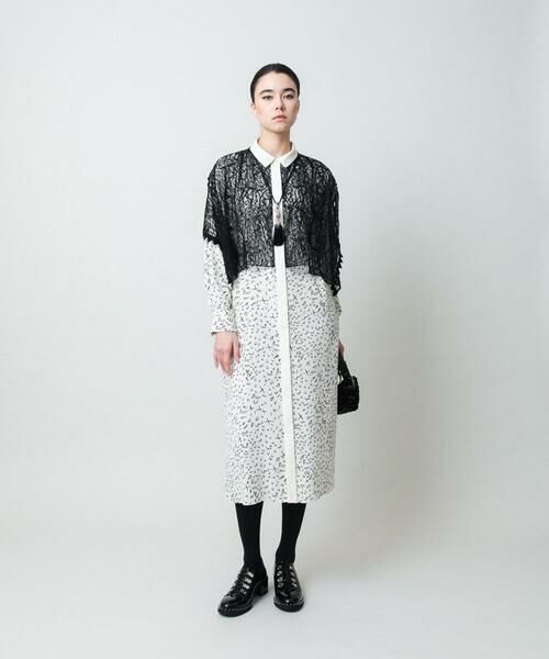 HIROKO KOSHINO / ヒロココシノ ロング・マキシ丈ワンピース | ケープライクシャツワンピース/日本製 | 詳細10