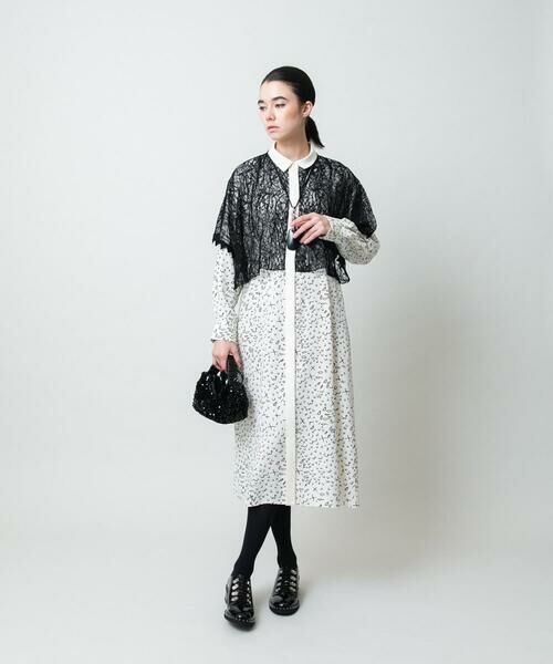 HIROKO KOSHINO / ヒロココシノ ロング・マキシ丈ワンピース | ケープライクシャツワンピース/日本製 | 詳細12