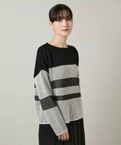 HIROKO KOSHINO / ヒロココシノ ニット・セーター | 配色ボーダー柄ウールニット