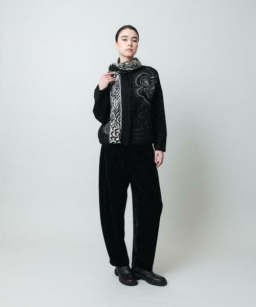 HIROKO KOSHINO / ヒロココシノ ニット・セーター | ラメフラワージャカードニット/日本製 | 詳細11