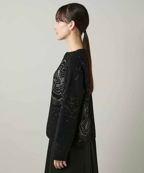 HIROKO KOSHINO / ヒロココシノ ニット・セーター | ラメフラワージャカードニット/日本製 | 詳細2