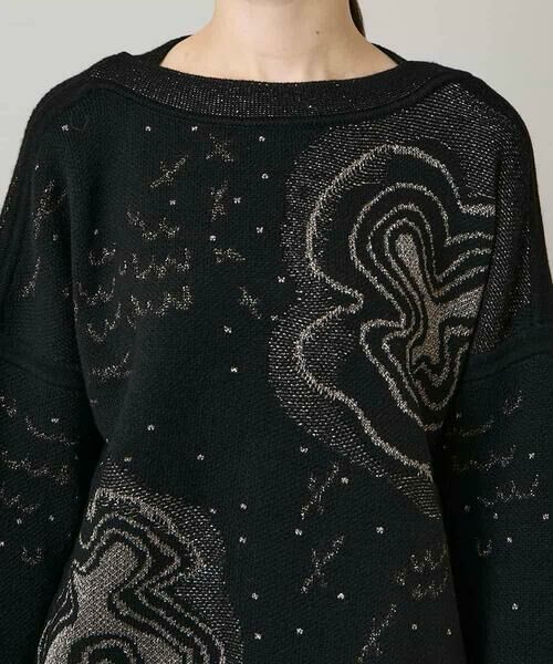 HIROKO KOSHINO / ヒロココシノ ニット・セーター | ラメフラワージャカードニット/日本製 | 詳細4