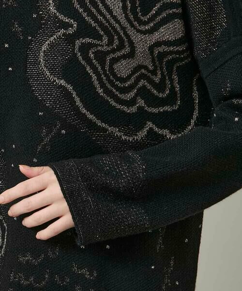 HIROKO KOSHINO / ヒロココシノ ニット・セーター | ラメフラワージャカードニット/日本製 | 詳細6