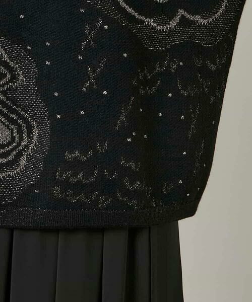 HIROKO KOSHINO / ヒロココシノ ニット・セーター | ラメフラワージャカードニット/日本製 | 詳細7
