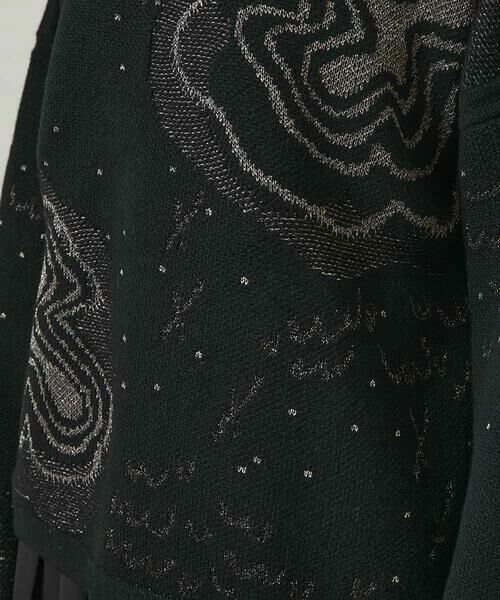 HIROKO KOSHINO / ヒロココシノ ニット・セーター | ラメフラワージャカードニット/日本製 | 詳細8