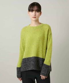 HIROKO KOSHINO / ヒロココシノ ニット・セーター | バイカラーブークレヤーンニット/日本製