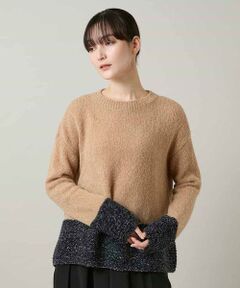 HIROKO KOSHINO / ヒロココシノ ニット・セーター | バイカラーブークレヤーンニット/日本製