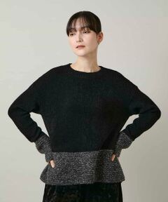 HIROKO KOSHINO / ヒロココシノ ニット・セーター | バイカラーブークレヤーンニット/日本製