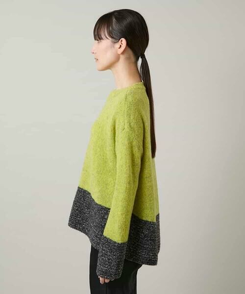 HIROKO KOSHINO / ヒロココシノ ニット・セーター | バイカラーブークレヤーンニット/日本製 | 詳細2
