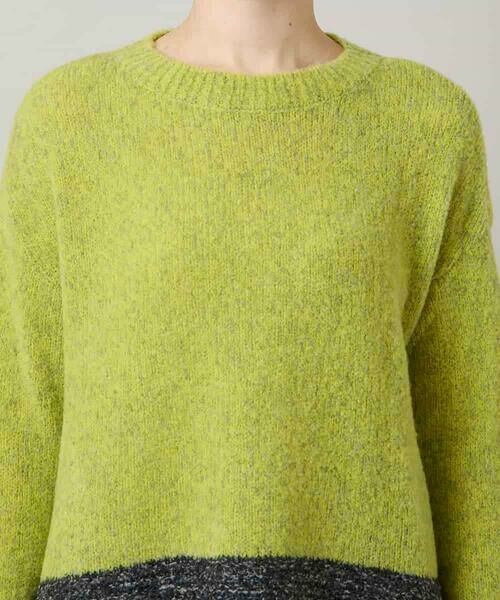 HIROKO KOSHINO / ヒロココシノ ニット・セーター | バイカラーブークレヤーンニット/日本製 | 詳細4