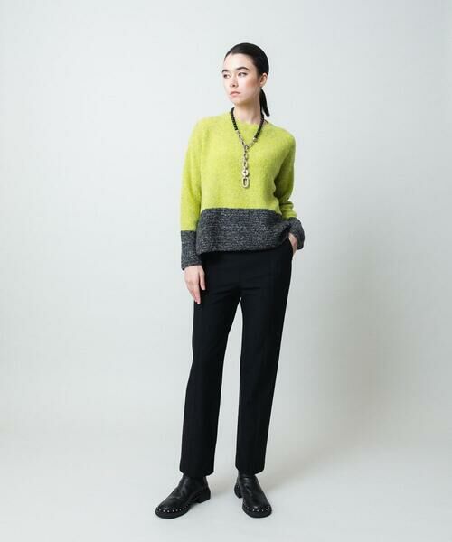 HIROKO KOSHINO / ヒロココシノ ニット・セーター | バイカラーブークレヤーンニット/日本製 | 詳細9