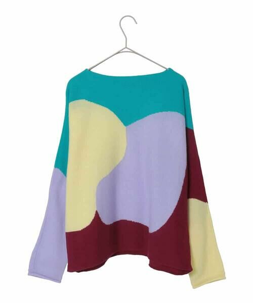 HIROKO KOSHINO / ヒロココシノ ニット・セーター | ブロックアートインターシャドルマンニット/日本製 | 詳細1