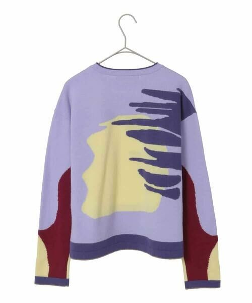 HIROKO KOSHINO / ヒロココシノ ニット・セーター | ブロックアートインターシャニットプルオーバー/日本製 | 詳細1