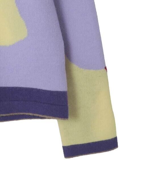 HIROKO KOSHINO / ヒロココシノ ニット・セーター | ブロックアートインターシャニットプルオーバー/日本製 | 詳細3