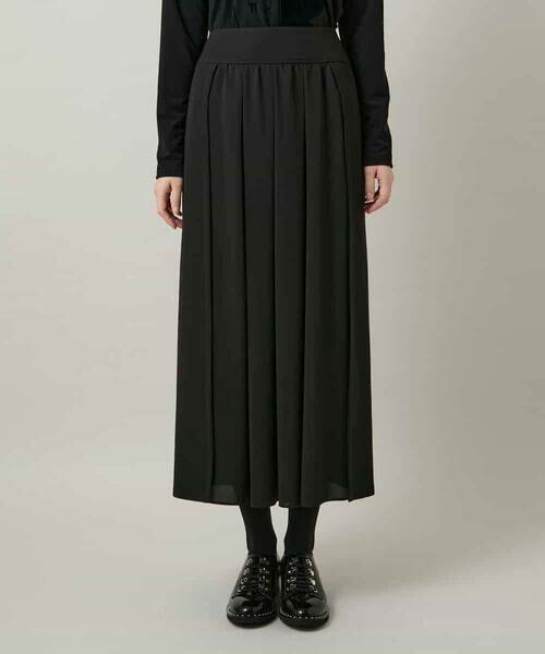 HIROKO KOSHINO / ヒロココシノ ロング・マキシ丈スカート | 異素材コントラストスカート/日本製/洗える | 詳細1