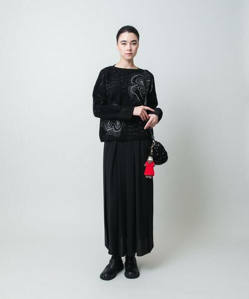 HIROKO KOSHINO / ヒロココシノ ロング・マキシ丈スカート | 異素材コントラストスカート/日本製/洗える | 詳細10