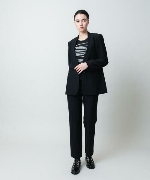 HIROKO KOSHINO / ヒロココシノ カットソー | コード刺繍チュールレイヤーカットソー/日本製/洗える | 詳細11