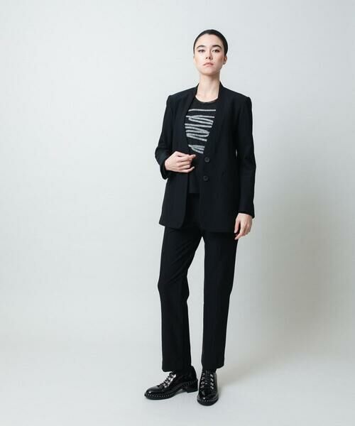 HIROKO KOSHINO / ヒロココシノ カットソー | コード刺繍チュールレイヤーカットソー/日本製/洗える | 詳細12