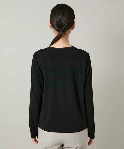 HIROKO KOSHINO / ヒロココシノ カットソー | コード刺繍チュールレイヤーカットソー/日本製/洗える | 詳細3