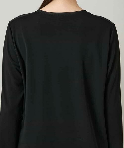 HIROKO KOSHINO / ヒロココシノ カットソー | コード刺繍チュールレイヤーカットソー/日本製/洗える | 詳細5