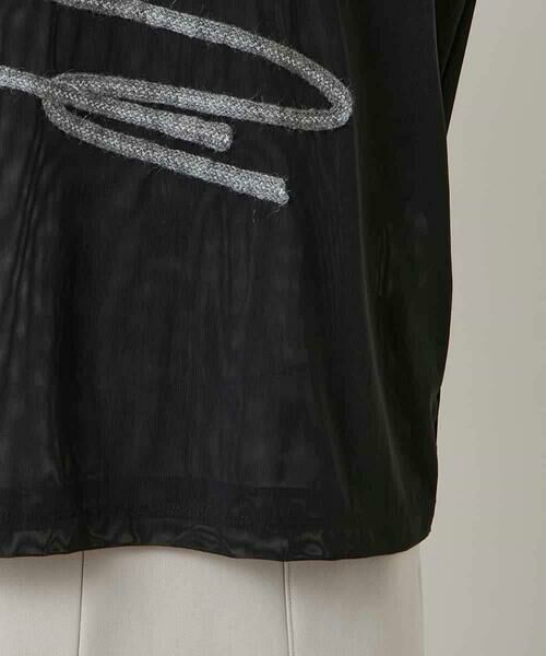 HIROKO KOSHINO / ヒロココシノ カットソー | コード刺繍チュールレイヤーカットソー/日本製/洗える | 詳細7