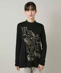 HIROKO KOSHINO / ヒロココシノ チュニック | 刺繍ロゴモックネックチュニック/日本製/洗える